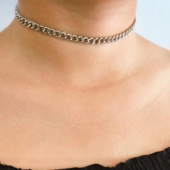 ✨✨ RESTOCK✨✨Sterling Silver Link Choker Necklace✨ - Picture 3 of 5